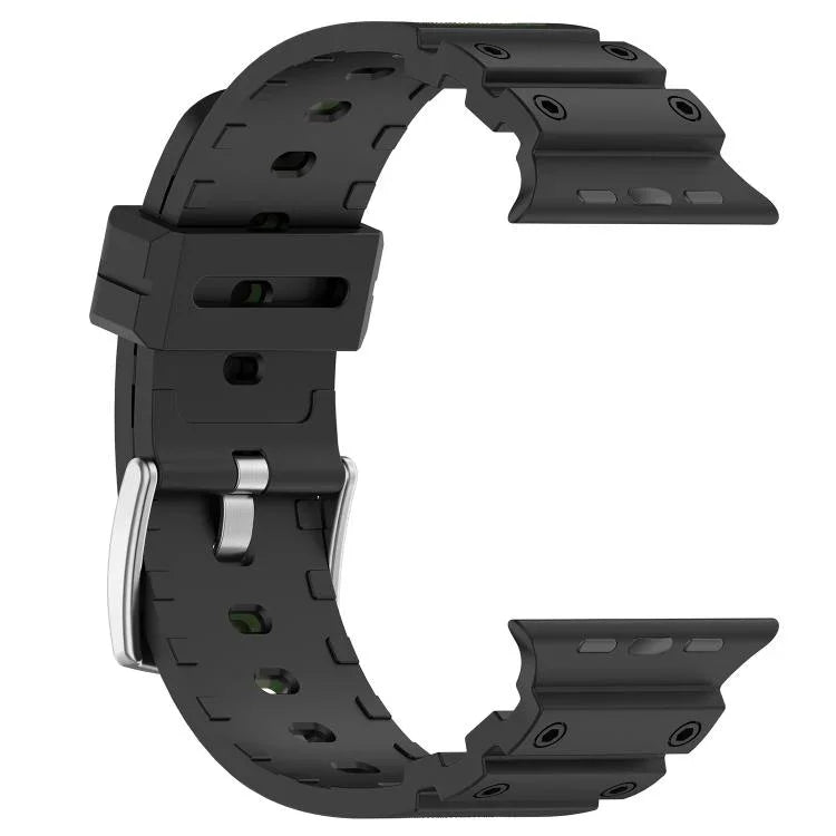Diamond Texture Two-Color Silicone Watch Band, For Apple Watch 46mm / 49mm / 45mm / 44mm