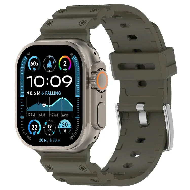 Diamond Texture Two-Color Silicone Watch Band, For Apple Watch 46mm / 49mm / 45mm / 44mm