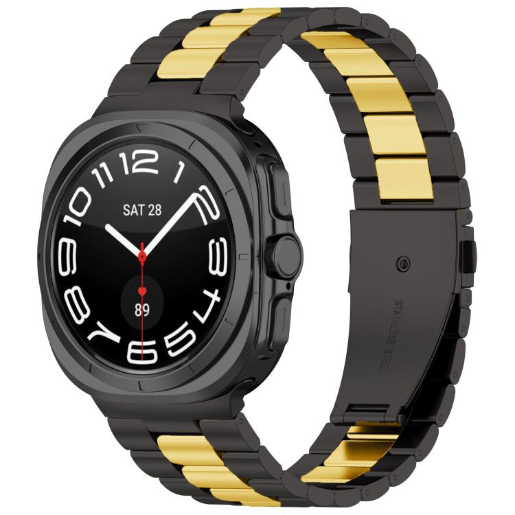 Three Beads Stainless Steel Watch Band with Removal Tool, For Samsung Galaxy Watch8 / Watch8 Classic