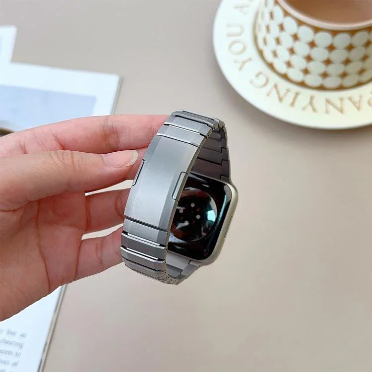 Curved Side Detachable Stainless Steel Watch Band, For Apple Watch 46mm / 49mm / 45mm / 44mm, For Apple Watch 42mm / 41mm / 40mm / 38mm