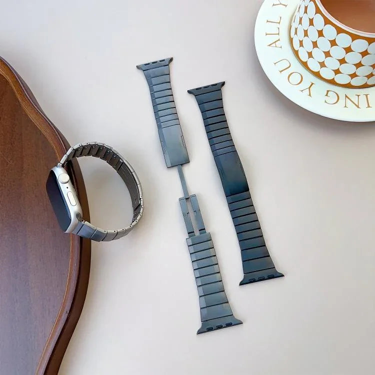 Curved Side Detachable Stainless Steel Watch Band, For Apple Watch 46mm / 49mm / 45mm / 44mm, For Apple Watch 42mm / 41mm / 40mm / 38mm