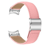 Quick Release Lychee Texture Silver Turtle Back Buckle Leather Watch Band, For Samsung Galaxy Watch 7 40 / 44mm