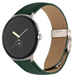 Lychee Texture Starlight Turtle Back Buckle Leather Watch Band, For Google Pixel Watch 4 / 3 / 2 / 1 41mm