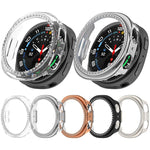 Single Row Diamond Half Coverage Hollow PC Watch Case, For Galaxy Watch 9 / 8 44mm, For Galaxy Watch 9 / 8 40mm