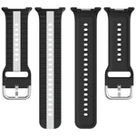 Vertical Two Color Silicone Watch Band, For Samsung Galaxy Watch8 / Watch8 Classic