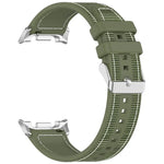 Hybrid Nylon Braid Silicone Watch Band, For Samsung Galaxy Watch8 / Watch8 Classic