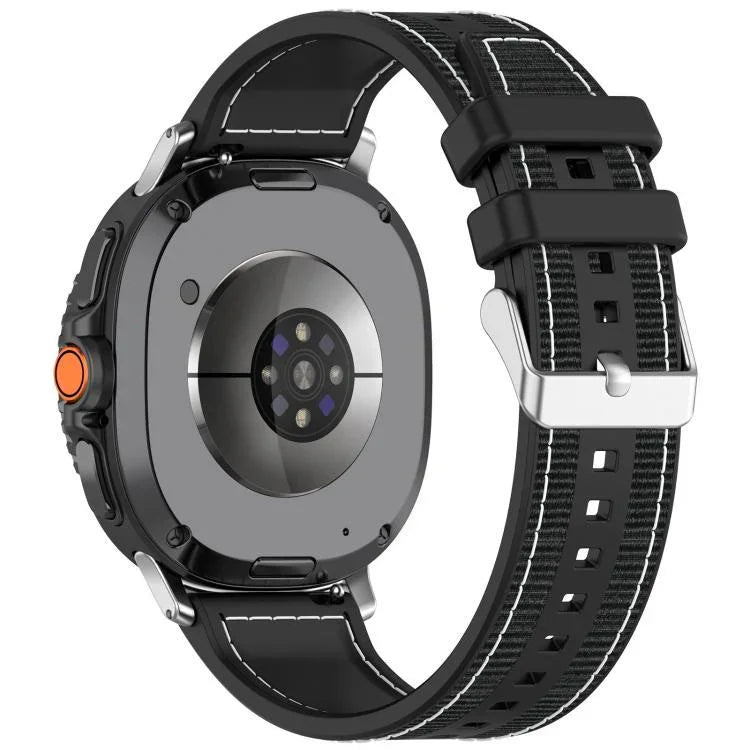 Hybrid Nylon Braid Silicone Watch Band, For Samsung Galaxy Watch8 / Watch8 Classic