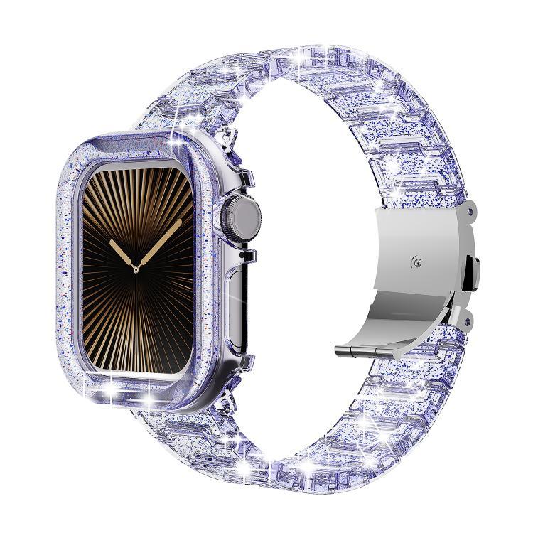 Chameleon PC Case Epoxy Resin Watch Band, For Apple Watch Series 10 46mm, For Apple Watch Series 10 42mm, For Apple Watch 44mm / 45mm, For Apple Watch 40mm / 41mm, For Apple Watch 49mm