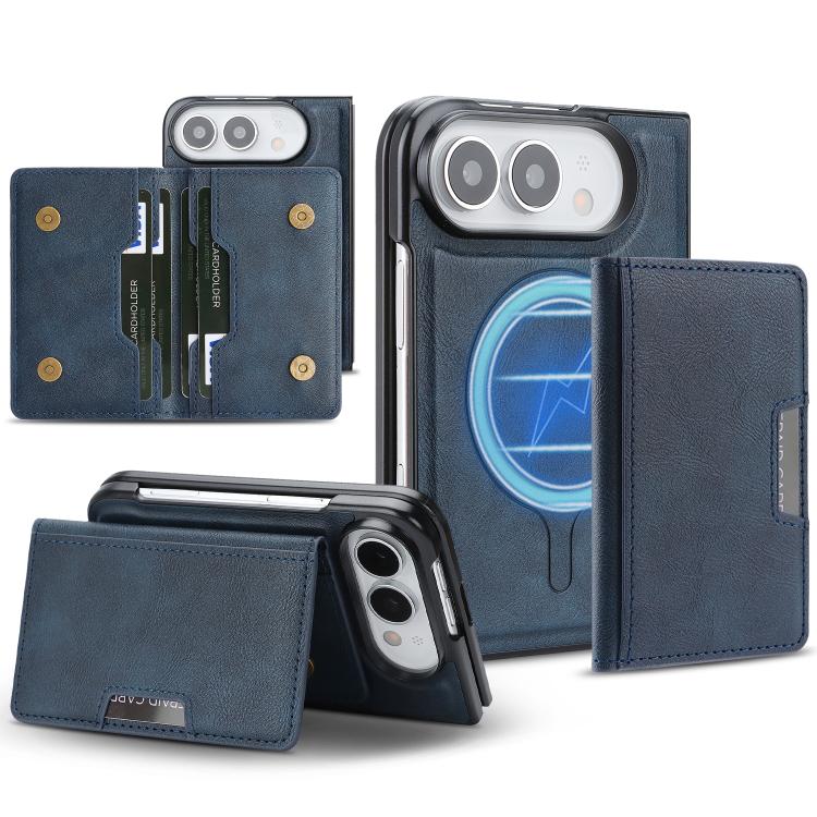 Kalebol Strong MagSafe Magnetic Two-Fold Card Bag Leather Phone Case, For iPhone Fold, For iPhone 18 Pro, For iPhone 18 Pro Max, For iPhone 17 Pro Max, For iPhone 17 Pro, For iPhone 17, For iPhone Air, For iPhone 17e / 16e