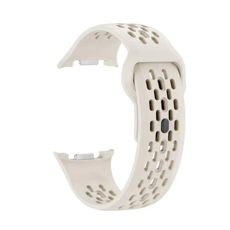 Hole Style Black Reverse Buckle Silicone Watch Band, For Samsung Galaxy Watch8 / Watch8 Classic