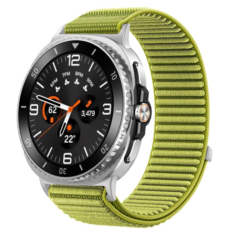 Woven Nylon Hook And Loop Fastener Metal Interface Watch Band, For Samsung Galaxy Watch8 / Watch8 Classic