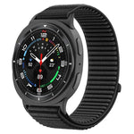 Woven Nylon Hook And Loop Fastener Metal Interface Watch Band, For Samsung Galaxy Watch8 / Watch8 Classic