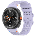Eight-shaped Buckle Breathable Stitched Silicone Watch Band, For Samsung Galaxy Watch8 / Watch8 Classic