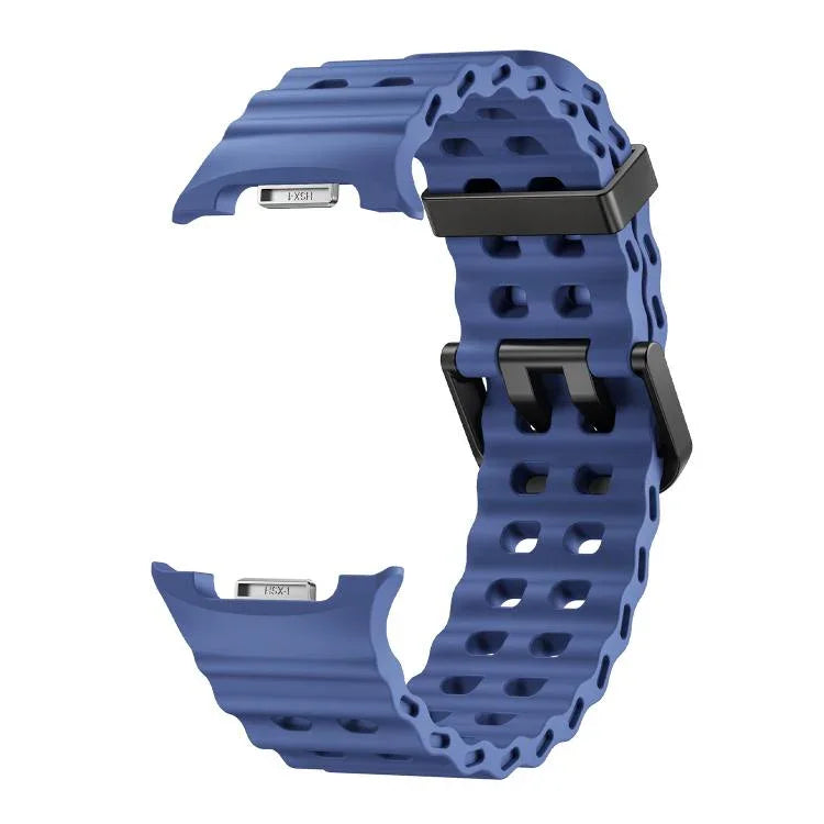 Ocean Style Quick Release Buckle Solid Color Silicone Watch Band, For Samsung Galaxy Watch8 / Watch8 Classic