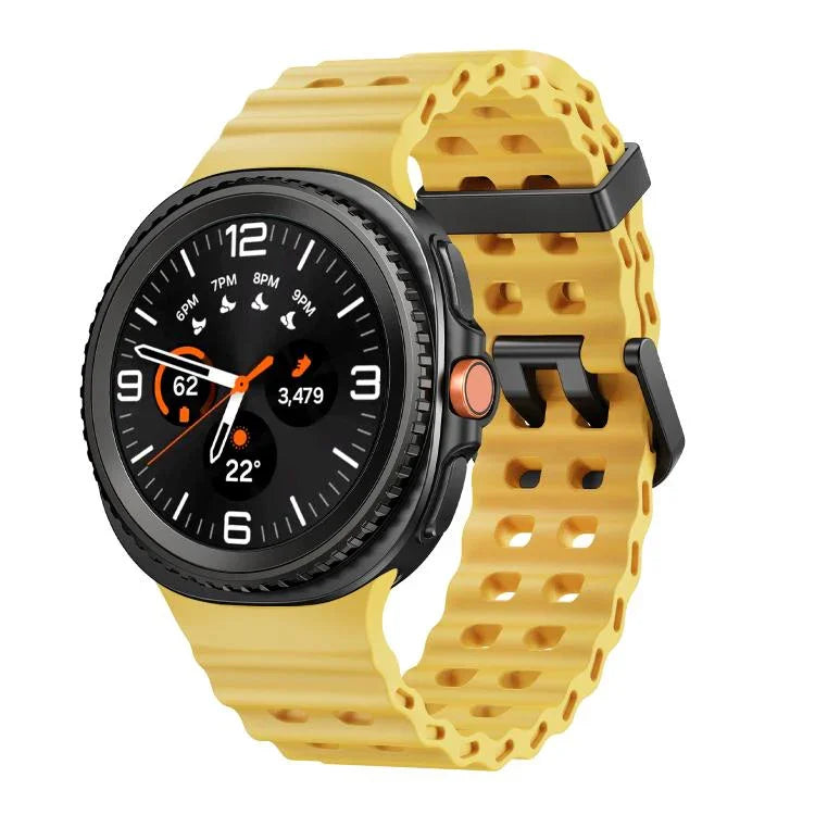 Ocean Style Quick Release Buckle Solid Color Silicone Watch Band, For Samsung Galaxy Watch8 / Watch8 Classic