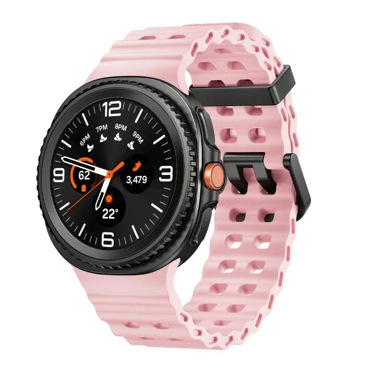 Ocean Style Quick Release Buckle Solid Color Silicone Watch Band, For Samsung Galaxy Watch8 / Watch8 Classic