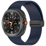 Small Plaid Texture Magnetic Buckle Silicone Watch Band, For Samsung Galaxy Watch8 / Watch8 Classic
