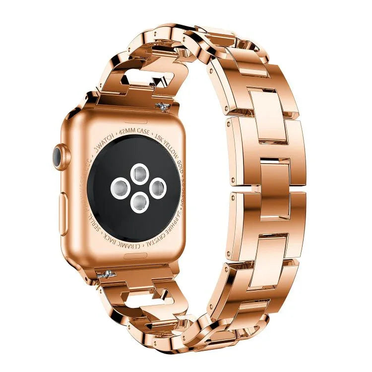 Square Diamond Zinc Alloy Watch Band, For Apple Watch 46mm / 49mm / 45mm / 44mm, For Apple Watch 42mm / 41mm / 40mm / 38mm