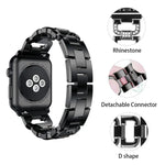 Square Diamond Zinc Alloy Watch Band, For Apple Watch 46mm / 49mm / 45mm / 44mm, For Apple Watch 42mm / 41mm / 40mm / 38mm