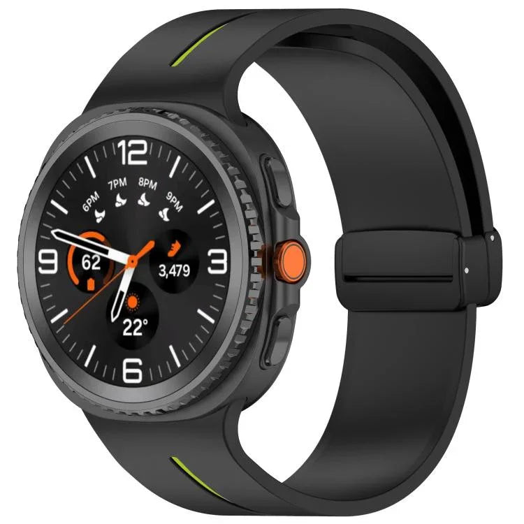 Fold Magnetic Buckle Silicone Watch Band, For Samsung Galaxy Watch8 / Watch8 Classic