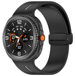 Fold Magnetic Buckle Silicone Watch Band, For Samsung Galaxy Watch8 / Watch8 Classic