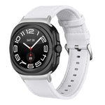 Dual Sides Lychee Genuine Leather Watch Band, For Samsung Galaxy Watch Ultra 47mm / Ultra 2025