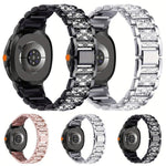 Triple Beads Diamond Metal Watch Band, For Samsung Galaxy Watch8 / Watch8 Classic