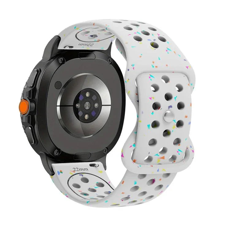 Eco-Friendly Granular Colorful Dots Silicone Watch Band, For Samsung Galaxy Watch8 / Watch8 Classic
