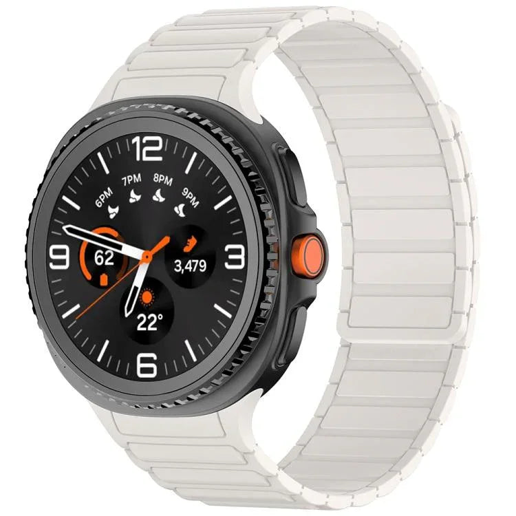 Tri-beads Magnetic Silicone Watch Band, For Samsung Galaxy Watch8 / Watch8 Classic