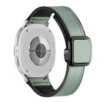 Square Magnetic Buckle Leather Skin Silicone Watch Band, For Samsung Galaxy Watch8 / Watch8 Classic