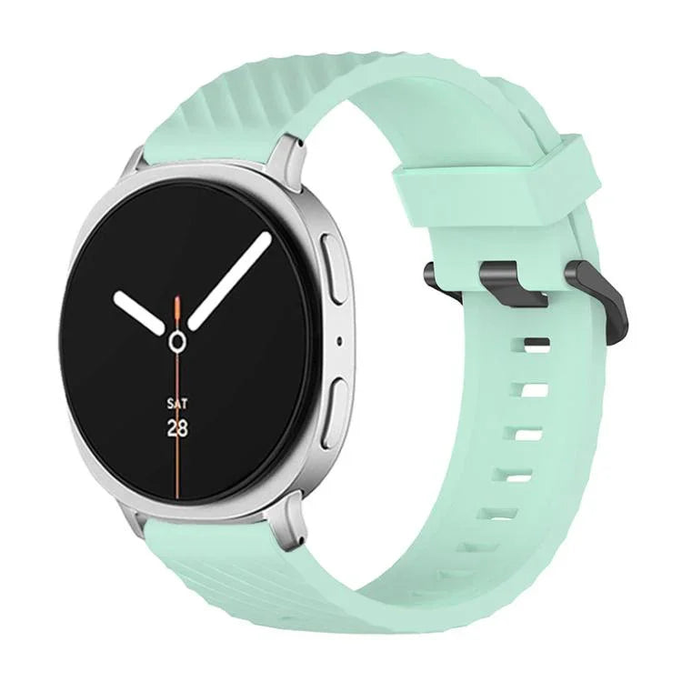 Black Buckle Spruce Silicone Watch Band, For Samsung Galaxy Watch8 / Watch8 Classic