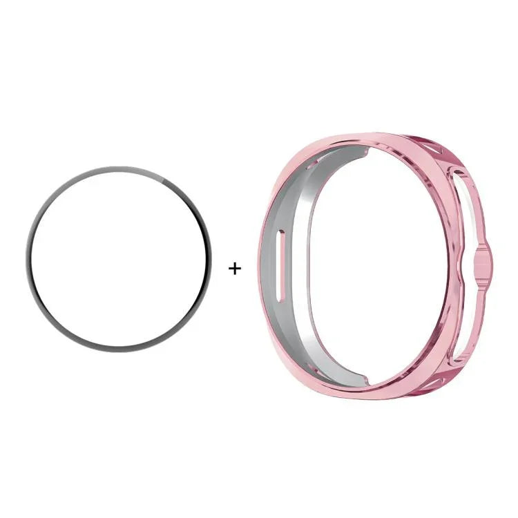 ENKAY Hat-Prince 2 in 1 Electroplated Soft TPU Cover with Full Coverage PMMA Soft Film, For Samsung Galaxy Watch8 Classic 46mm