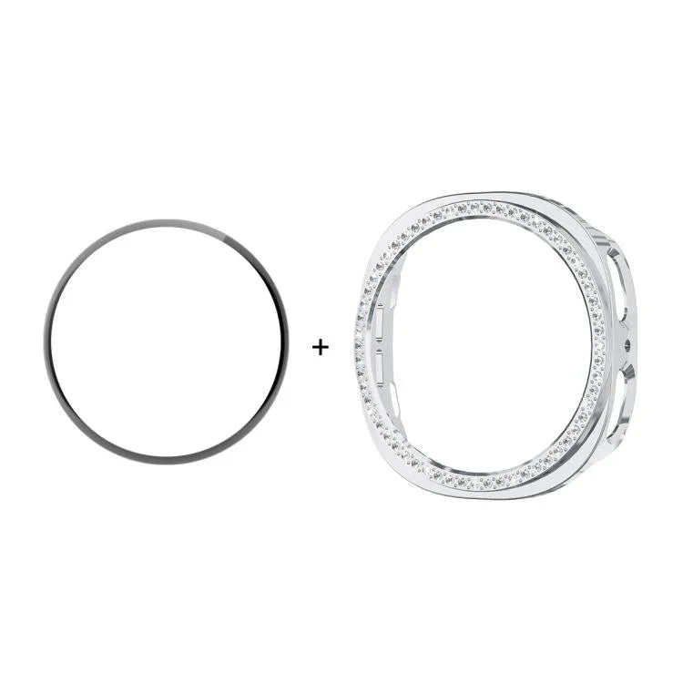 ENKAY Hat-Prince Diamond PC Watch Cover with Full Coverage PMMA Soft Film, For Samsung Galaxy Watch8 44mm, For Samsung Galaxy Watch8 40mm