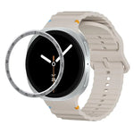 Speed Bezel and Wavy Grain Stitched Color Buckle Silicone Watch Band, For Samsung Galaxy Watch8 44mm, For Samsung Galaxy Watch8 40mm