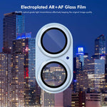 ENKAY Anti-reflection Camera Lens Frosted Armor Aluminium Alloy Tempered Glass Film, For iPhone 17