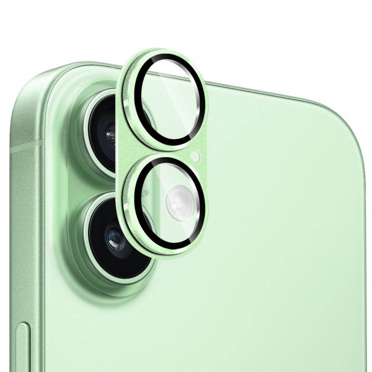 ENKAY Anti-reflection Camera Lens Frosted Armor Aluminium Alloy Tempered Glass Film, For iPhone 17