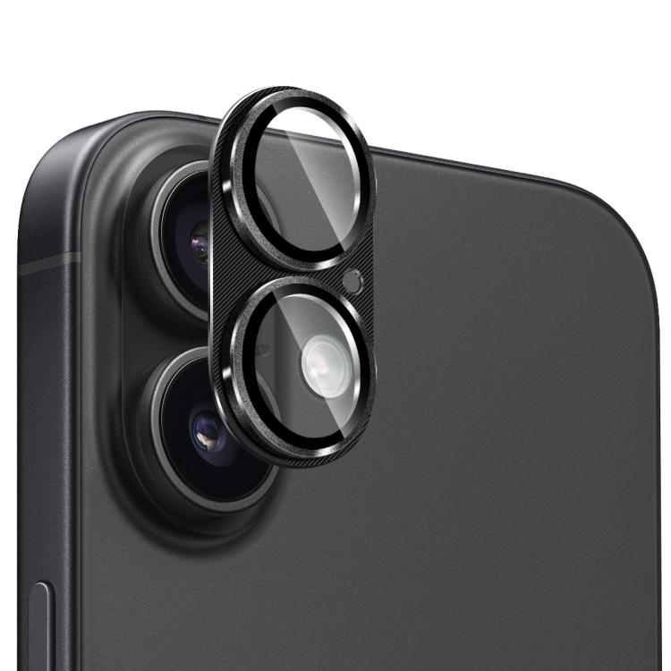 ENKAY CD Texture Aluminium Alloy Tempered Glass Lens Cover Film, For iPhone 17