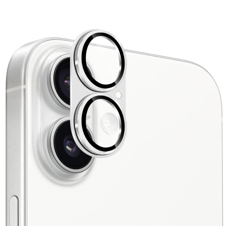 ENKAY CD Texture Aluminium Alloy Tempered Glass Lens Cover Film, For iPhone 17