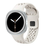 Rhombic Texture Bezel and Black Reverse Buckle Silicone Watch Band, For Samsung Galaxy Watch8 44mm, For Samsung Galaxy Watch8 40mm