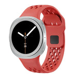Rhombic Texture Bezel and Black Reverse Buckle Silicone Watch Band, For Samsung Galaxy Watch8 44mm, For Samsung Galaxy Watch8 40mm