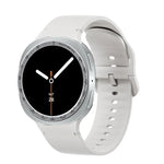 Speed Bezel and Solid Color Stitched Silicone Watch Band, For Samsung Galaxy Watch8 44mm, For Samsung Galaxy Watch8 40mm