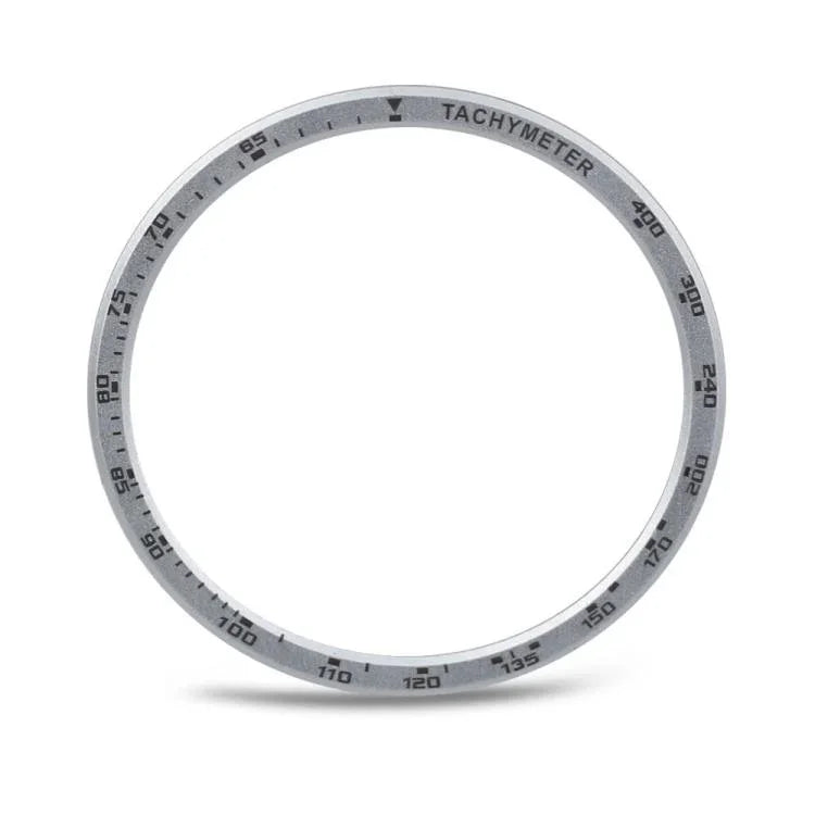 Speed Bezel and Solid Color Stitched Silicone Watch Band, For Samsung Galaxy Watch8 44mm, For Samsung Galaxy Watch8 40mm