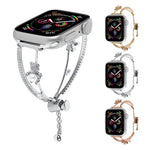 Copper-Inlaid Bear Zircon Bracelet Watch Band, For Apple Watch 46mm / 49mm / 45mm / 44mm, For Apple Watch 42mm / 41mm / 40mm / 38mm