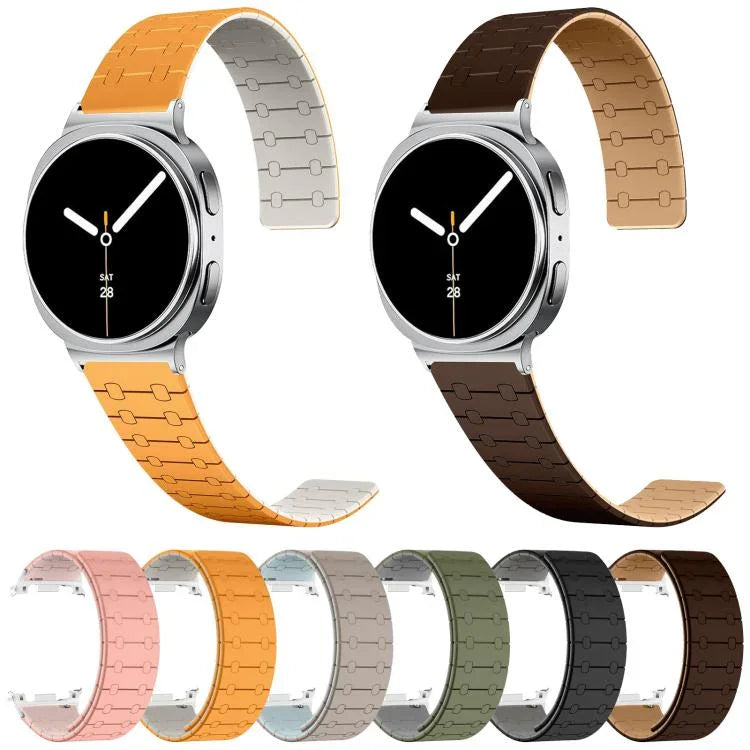 Two Color Loop Magnetic Silicone Watch Band, For Samsung Galaxy Watch8 / Watch8 Classic