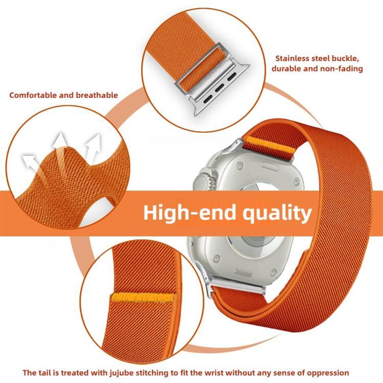 Adjustable Single Loop Elastic Nylon Watch Band, For Apple Watch 46mm / 49mm / 45mm / 44mm, For Apple Watch 42mm / 41mm / 40mm / 38mm
