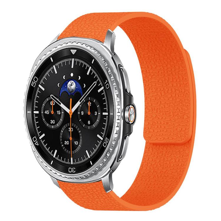 Lychee Texture Soft Magnetic Silicone Watch Band, For Samsung Galaxy Watch Ultra 47mm / Ultra 2025, For Samsung Galaxy Watch8 / 8 Classic