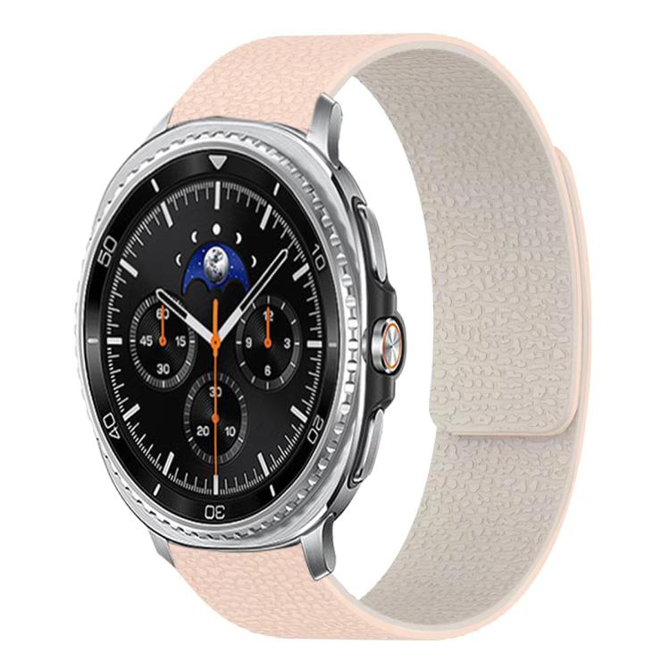 Lychee Texture Soft Magnetic Silicone Watch Band, For Samsung Galaxy Watch Ultra 47mm / Ultra 2025, For Samsung Galaxy Watch8 / 8 Classic