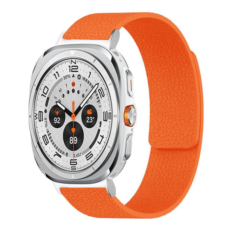 Lychee Texture Soft Magnetic Silicone Watch Band, For Samsung Galaxy Watch Ultra 47mm / Ultra 2025, For Samsung Galaxy Watch8 / 8 Classic
