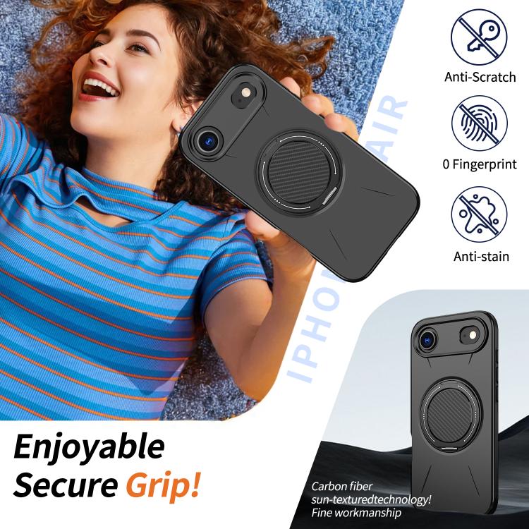 Kalebol Magnetic MagSafe Rotation Holder PC Phone Case, For iPhone Air, For iPhone 16 Pro Max, For iPhone 16 Pro, For iPhone 16 Plus, For iPhone 16, For iPhone 15 Pro Max