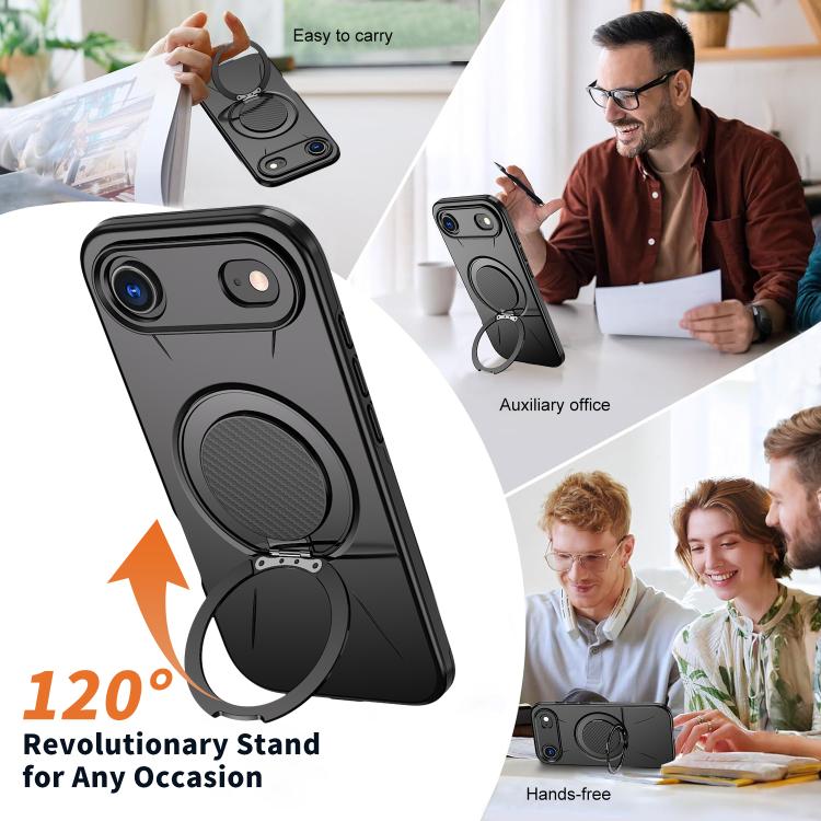 Kalebol Magnetic MagSafe Rotation Holder PC Phone Case, For iPhone Air, For iPhone 16 Pro Max, For iPhone 16 Pro, For iPhone 16 Plus, For iPhone 16, For iPhone 15 Pro Max